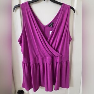 Lane Bryant Magenta Sleeveless Swing top
